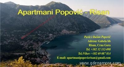 Apartmani i sobe Popovići, Privatunterkunft im Ort Risan, Montenegro